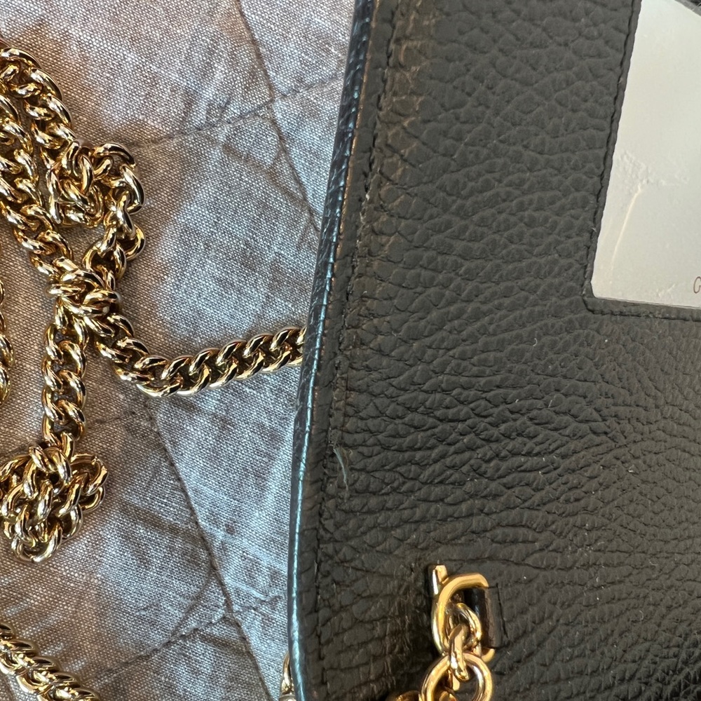 GUCCI GG Marmont Leather Mini Chain Bag - Picture 9 of 12